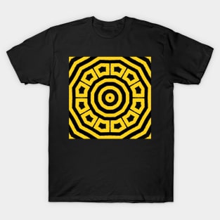 HIGHLY Visible Yellow and Black Line Kaleidoscope pattern (Seamless) 29 T-Shirt